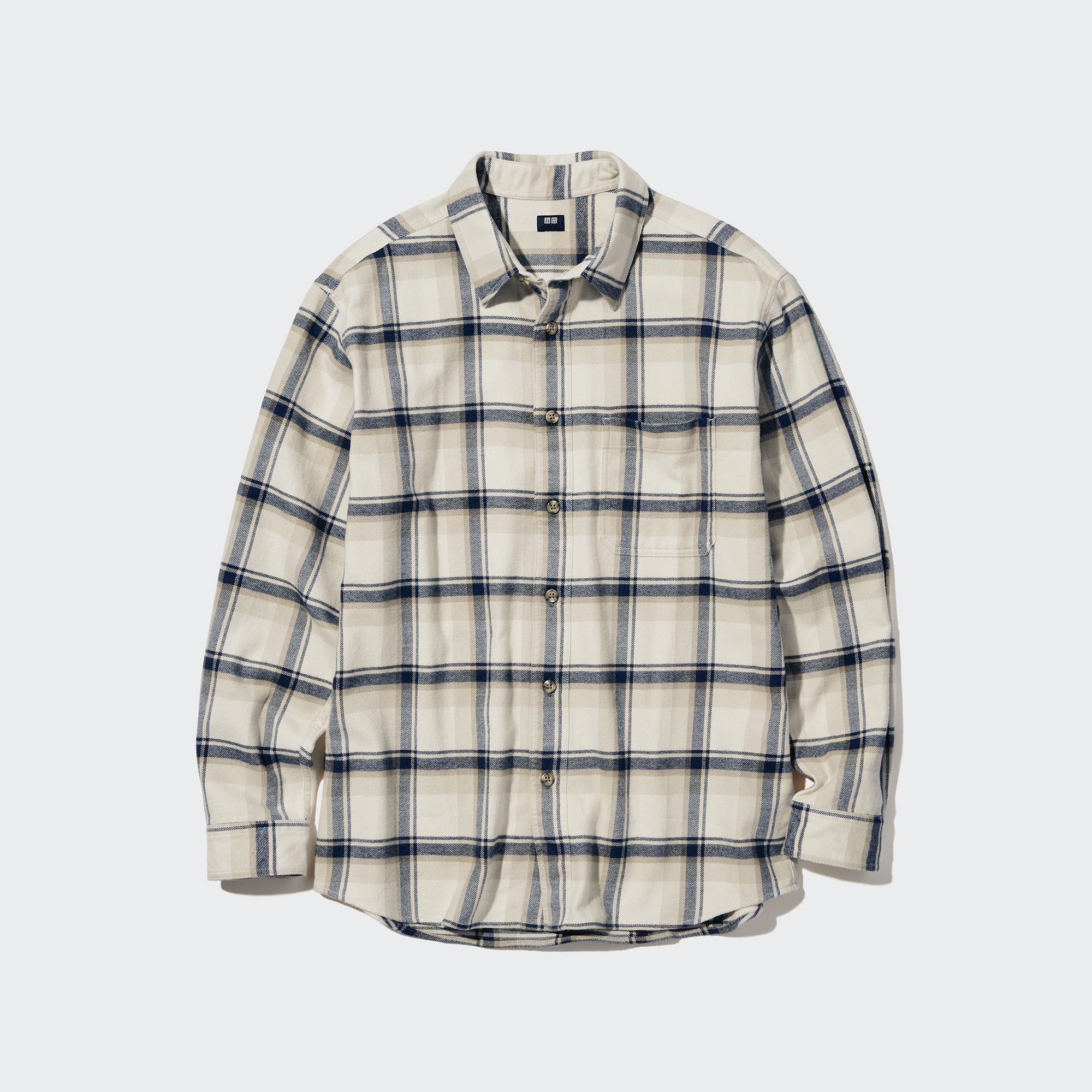 Check styling ideas for「Flannel Long Sleeve Shirt、AIRism Cotton ...