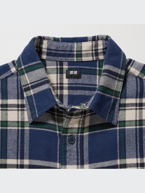 Áo Sơ Mi Vải Dạ Kẻ Caro Dài Tay