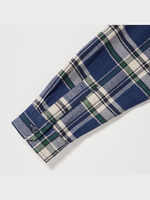 Áo Sơ Mi Vải Dạ Kẻ Caro Dài Tay