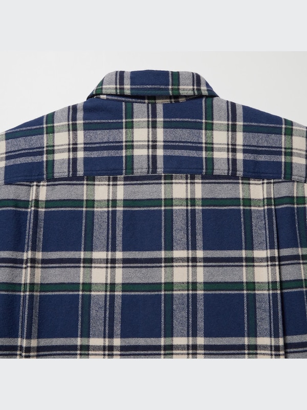 Áo Sơ Mi Vải Dạ Kẻ Caro Dài Tay