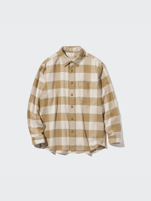 Áo Sơ Mi Vải Dạ Kẻ Sọc Dài Tay