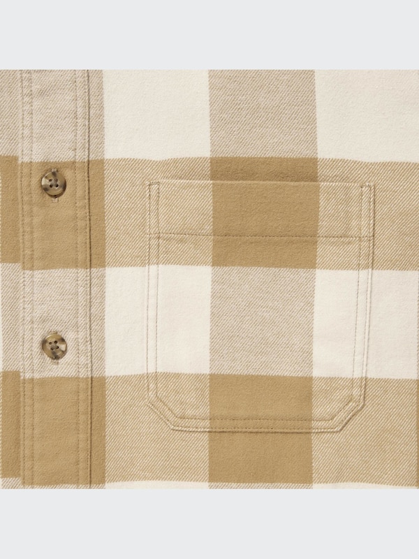 Áo Sơ Mi Vải Dạ Kẻ Sọc Dài Tay