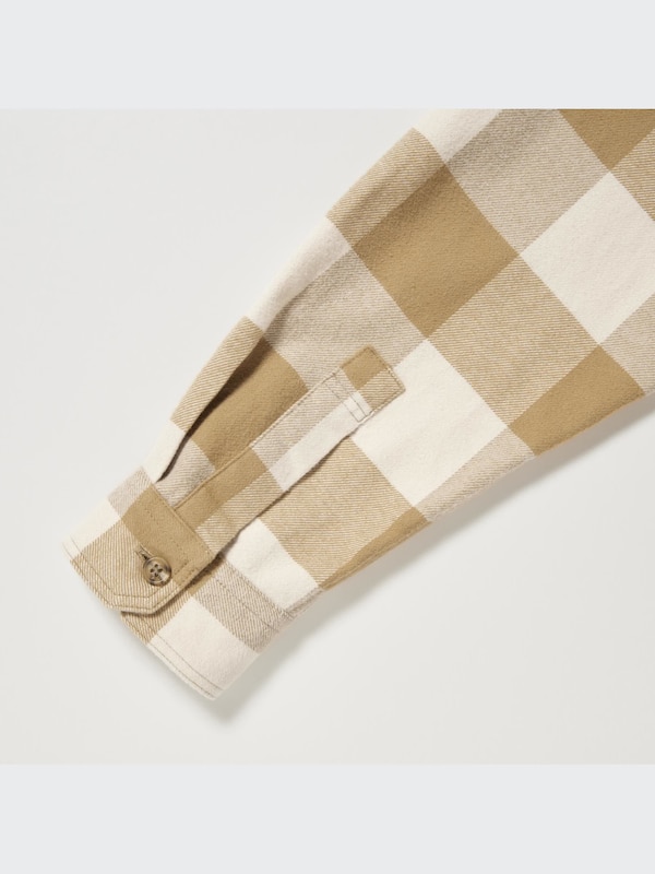 Áo Sơ Mi Vải Dạ Kẻ Sọc Dài Tay