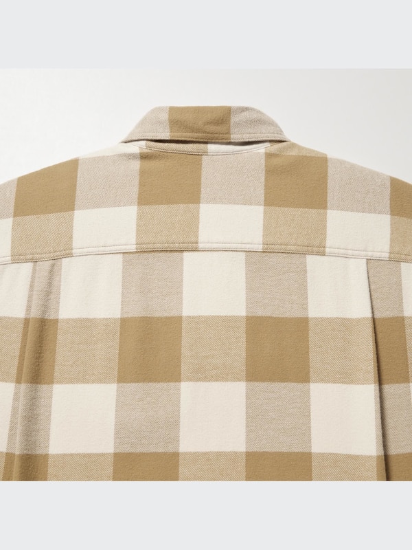 Áo Sơ Mi Vải Dạ Kẻ Sọc Dài Tay