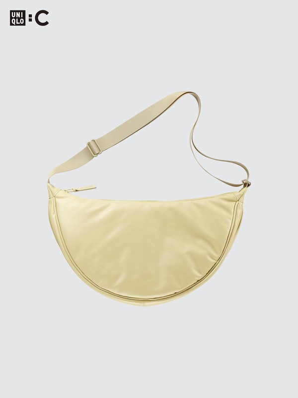 Faux Leather Round Shoulder Bag