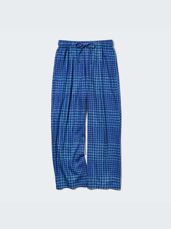 Satin Drape Straight Pants Print