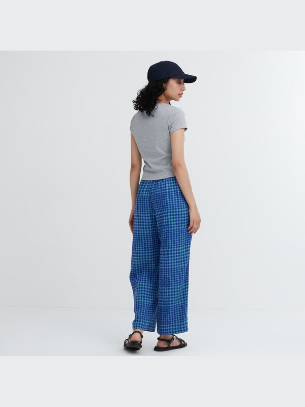 Satin Drape Straight Pants Print