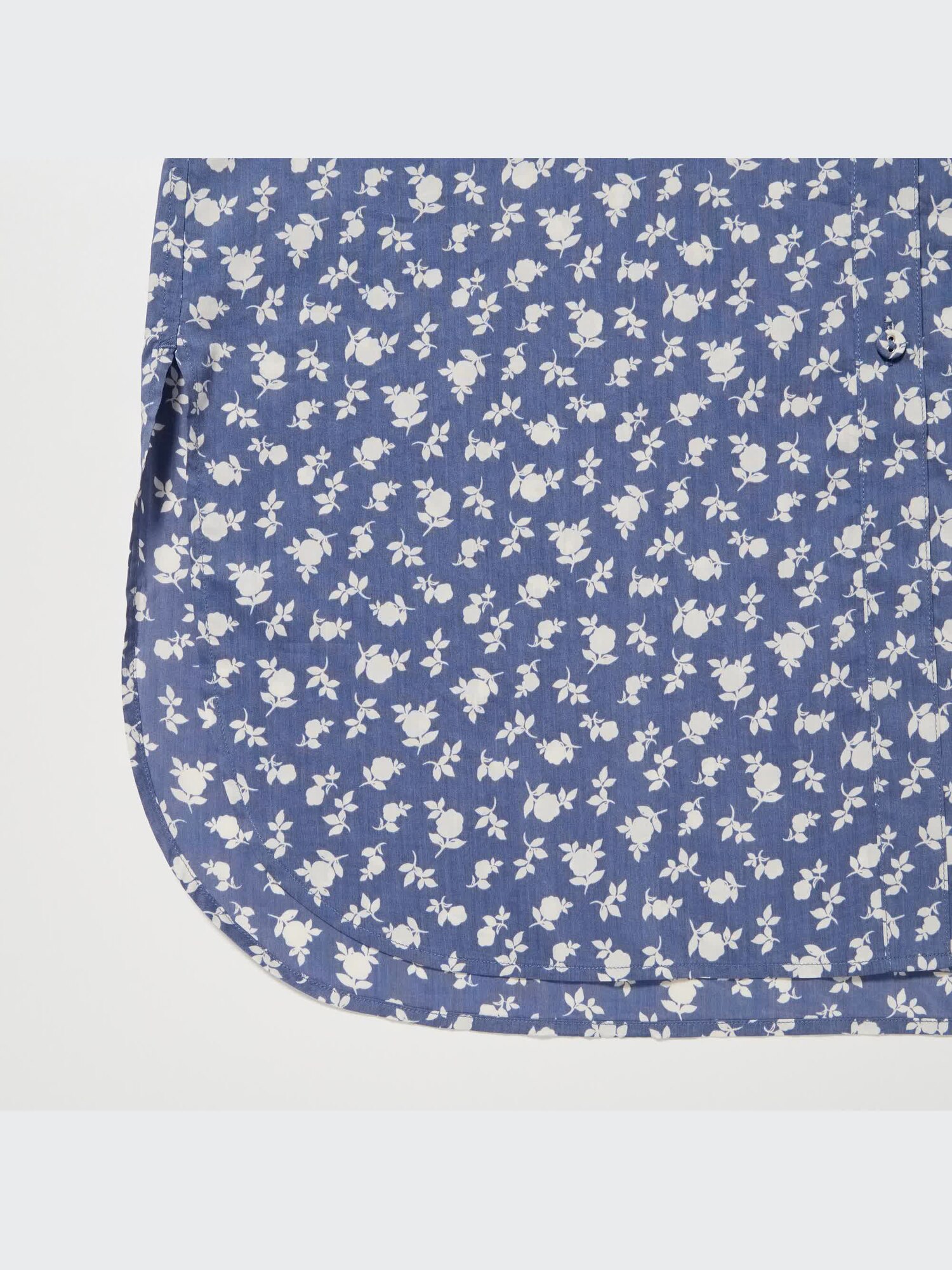 UNIQLO - 【新品】ユニクロ　イネス　コットンシルクチュニック（ストライプ）BLUE  M ユニクロ公式 | コットンシルクチュニック（ストライプ・長袖）