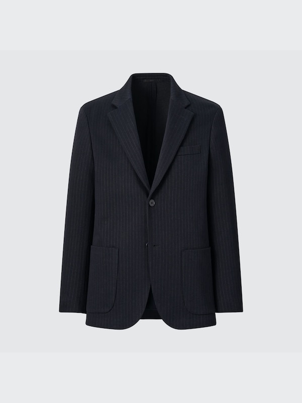 ユニクロ公式 | コンフォート2Bジャケット（ストライプ・袖丈着丈標準） 