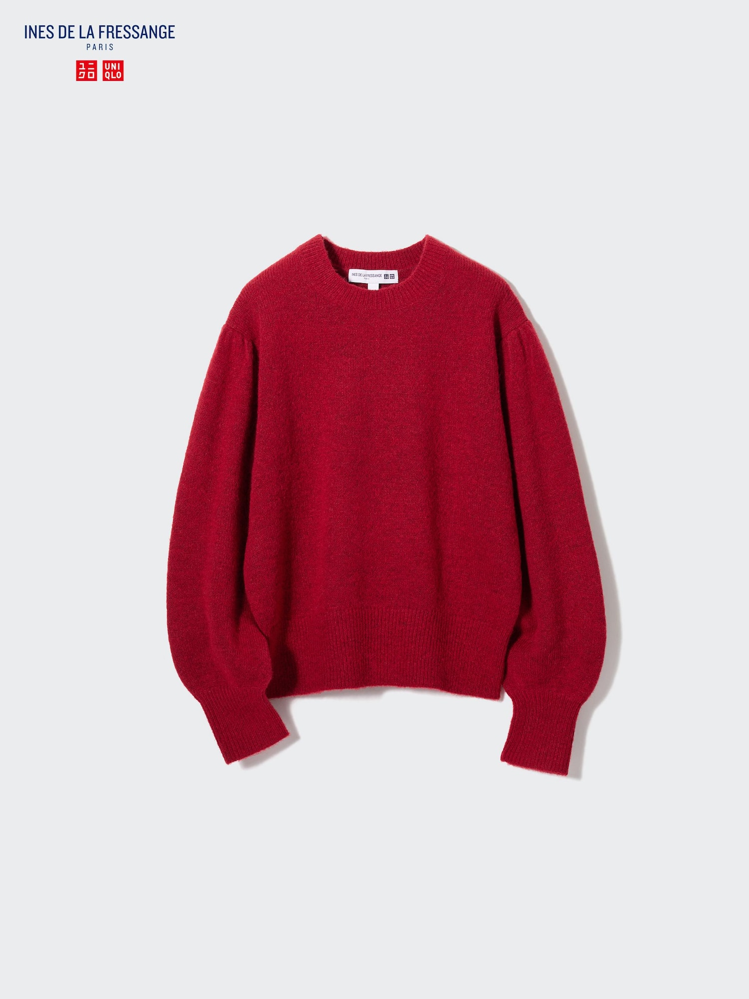 Crew Neck Puff Long Sleeve Sweater