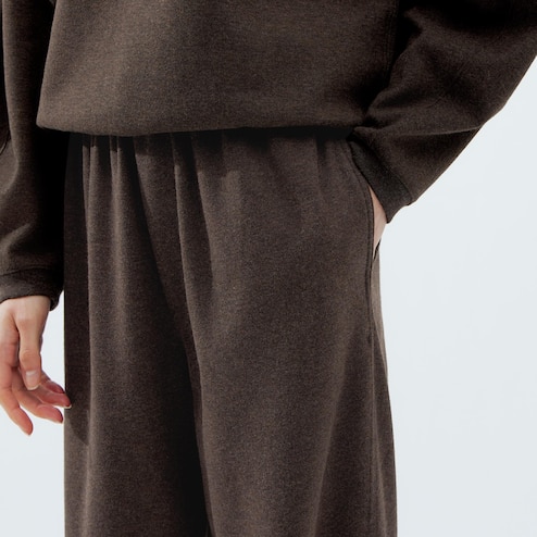 Uniqlo Uniqlo Brushed Jersey Pleated Wide Pants