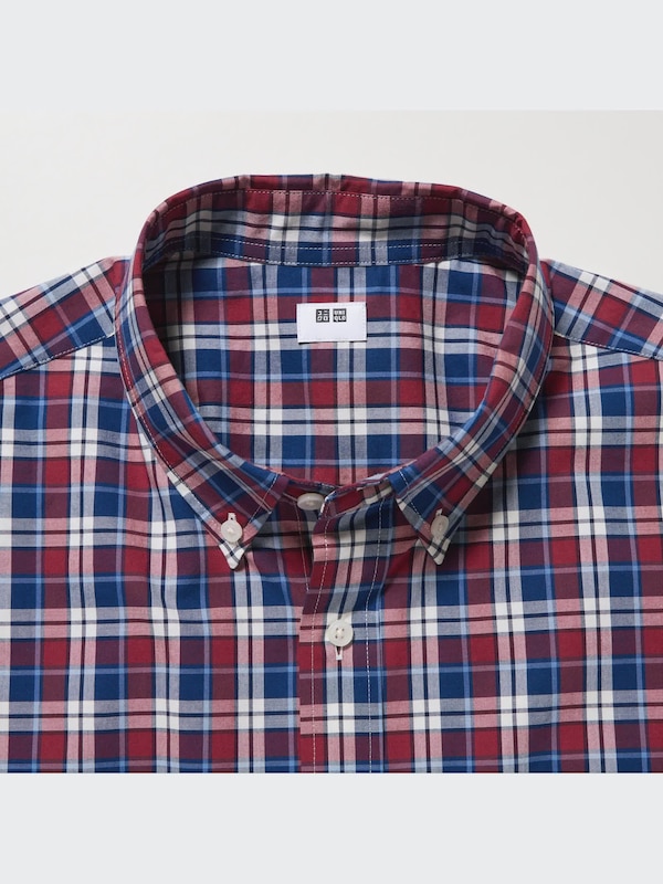 Extra Fine Cotton Checked Short Sleeve Shirt