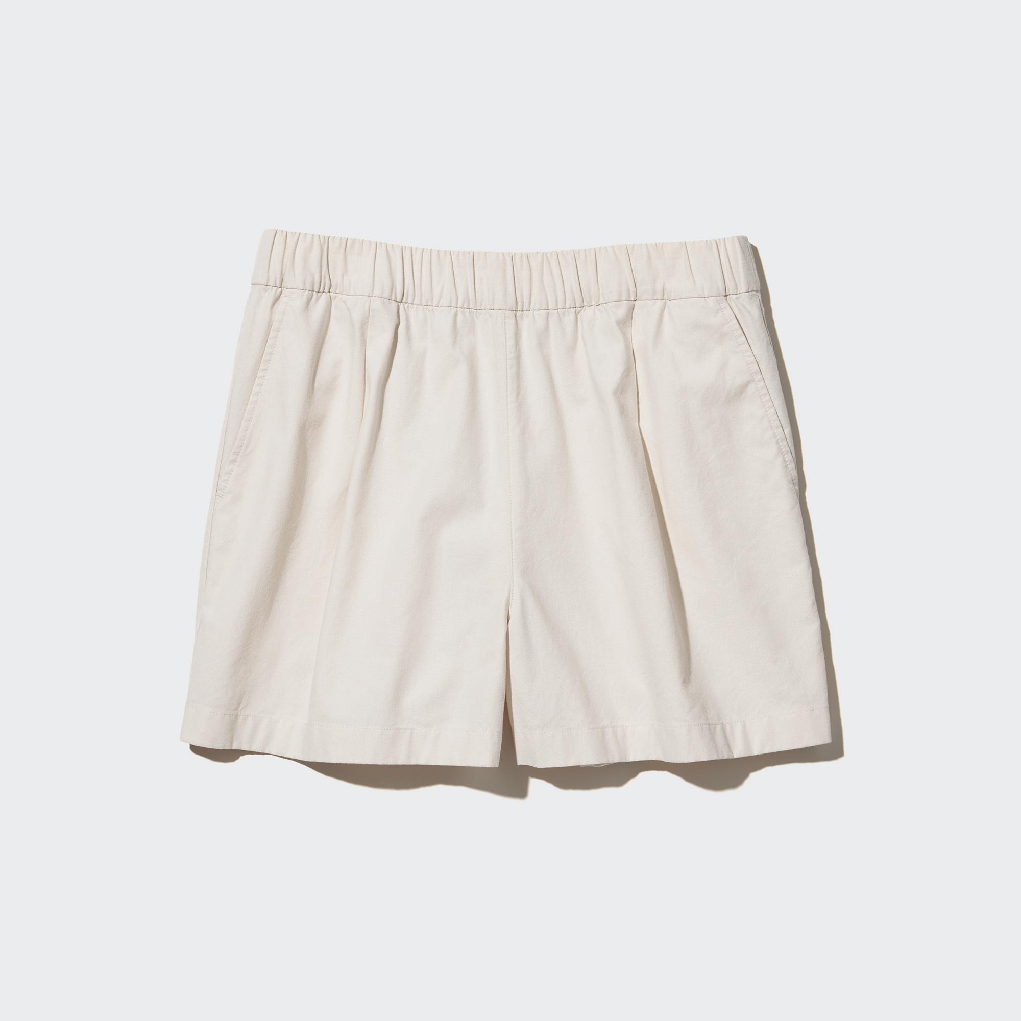 White hot sale elastic shorts