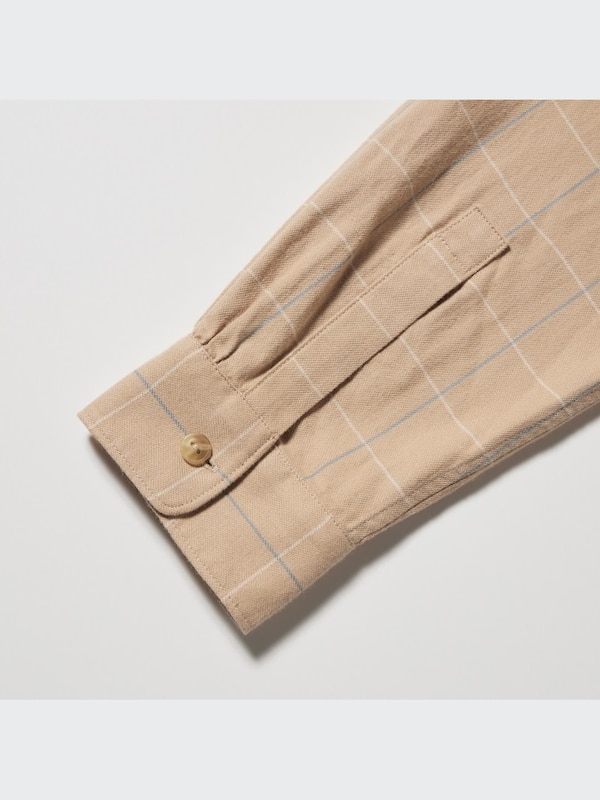 Kemeja Brushed Lembut Kotak Lengan Panjang