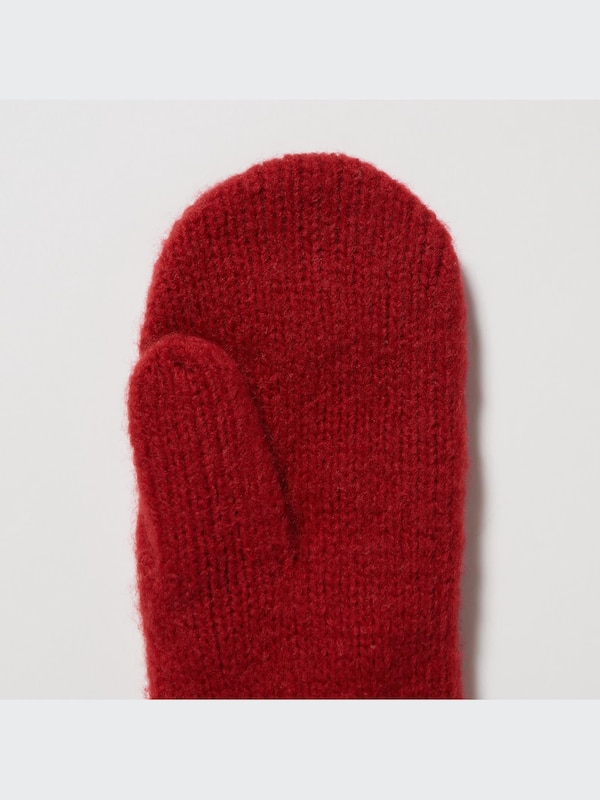 ヒートテックケーブルニットミトン