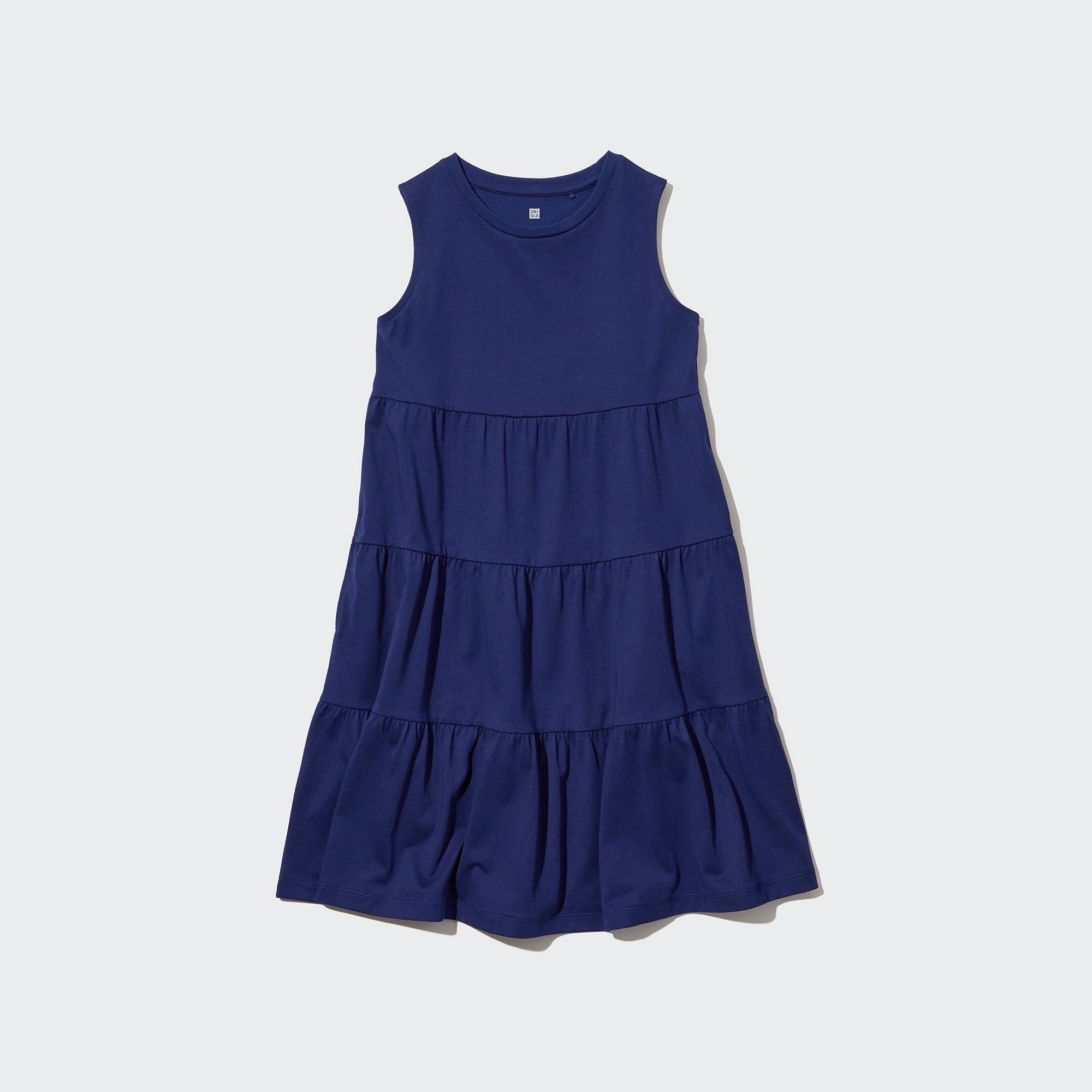 GIRLS AIRISM COTTON TIERED DRESS | UNIQLO PH