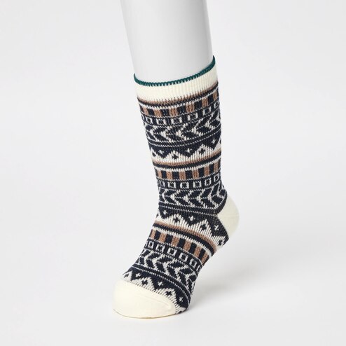 KIDS HEATTECH SOCKS 2 PAIRS (FAIR ISLE)