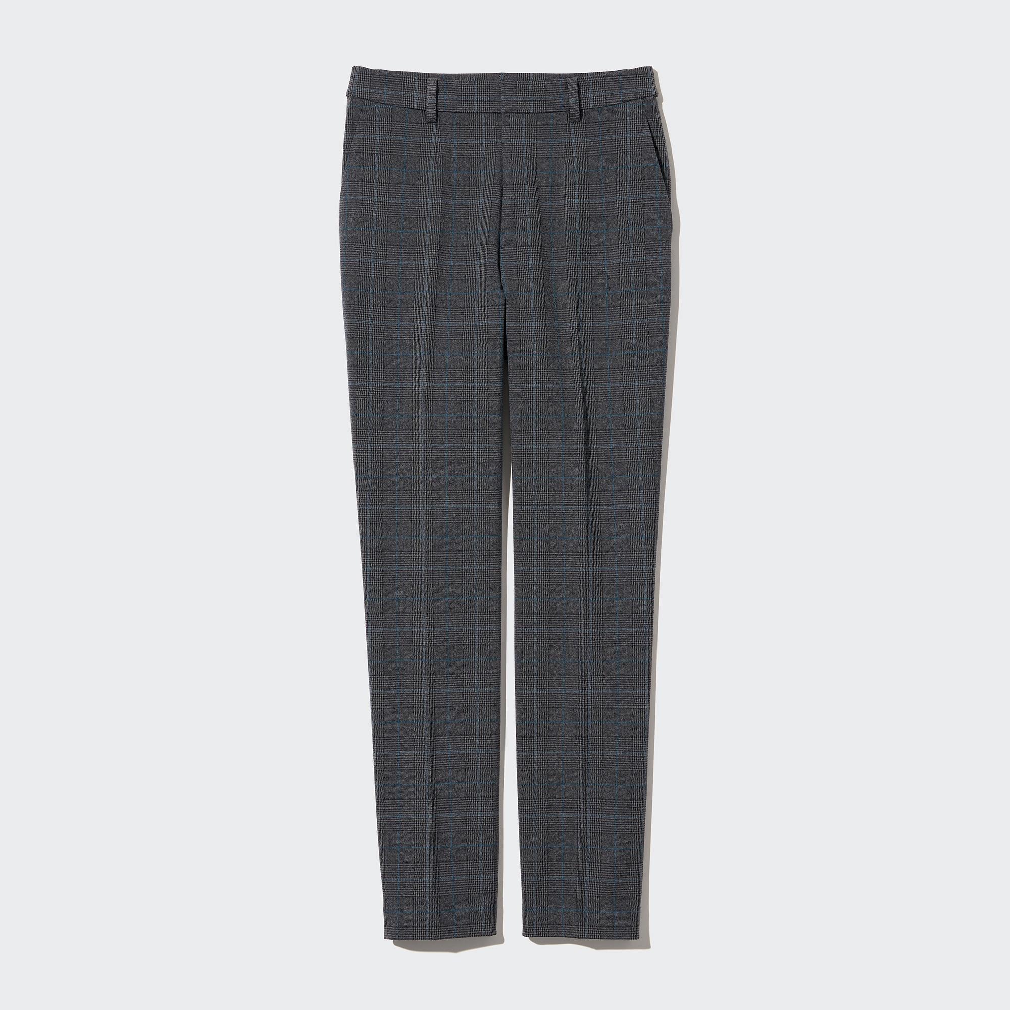 Slim Fit trousers - Grey/Checked - Men | H&M IN
