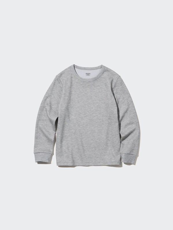 極暖ヒートテックコットンワッフルクルーネックTシャツ
