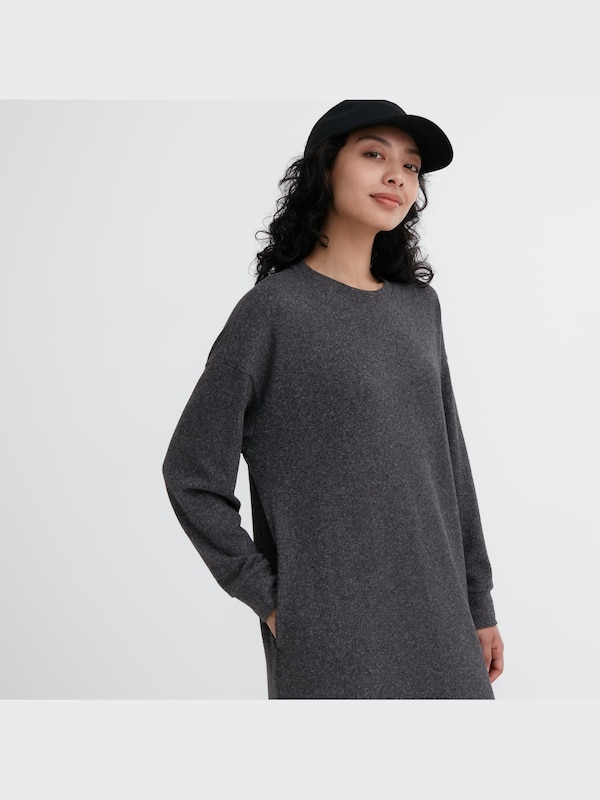 Soft Knit Fleece Long Sleeve Dress