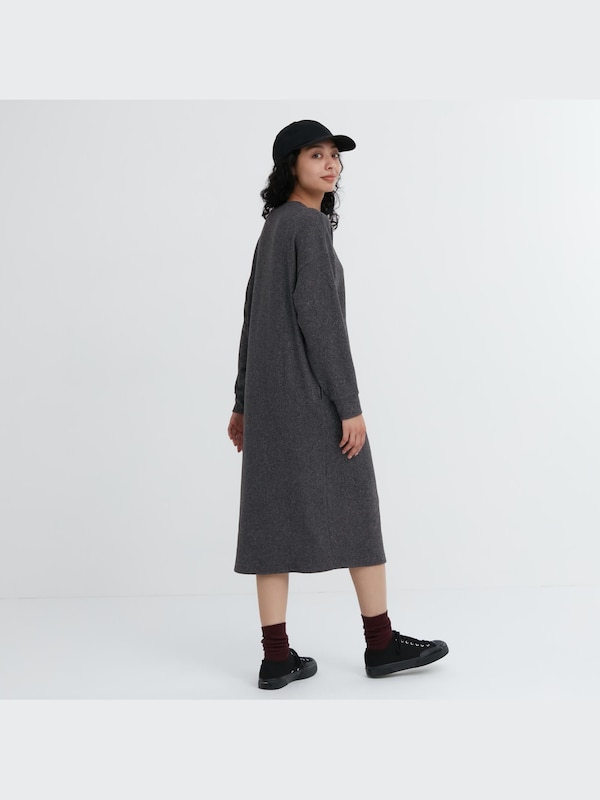 Soft Knit Fleece Long Sleeve Dress