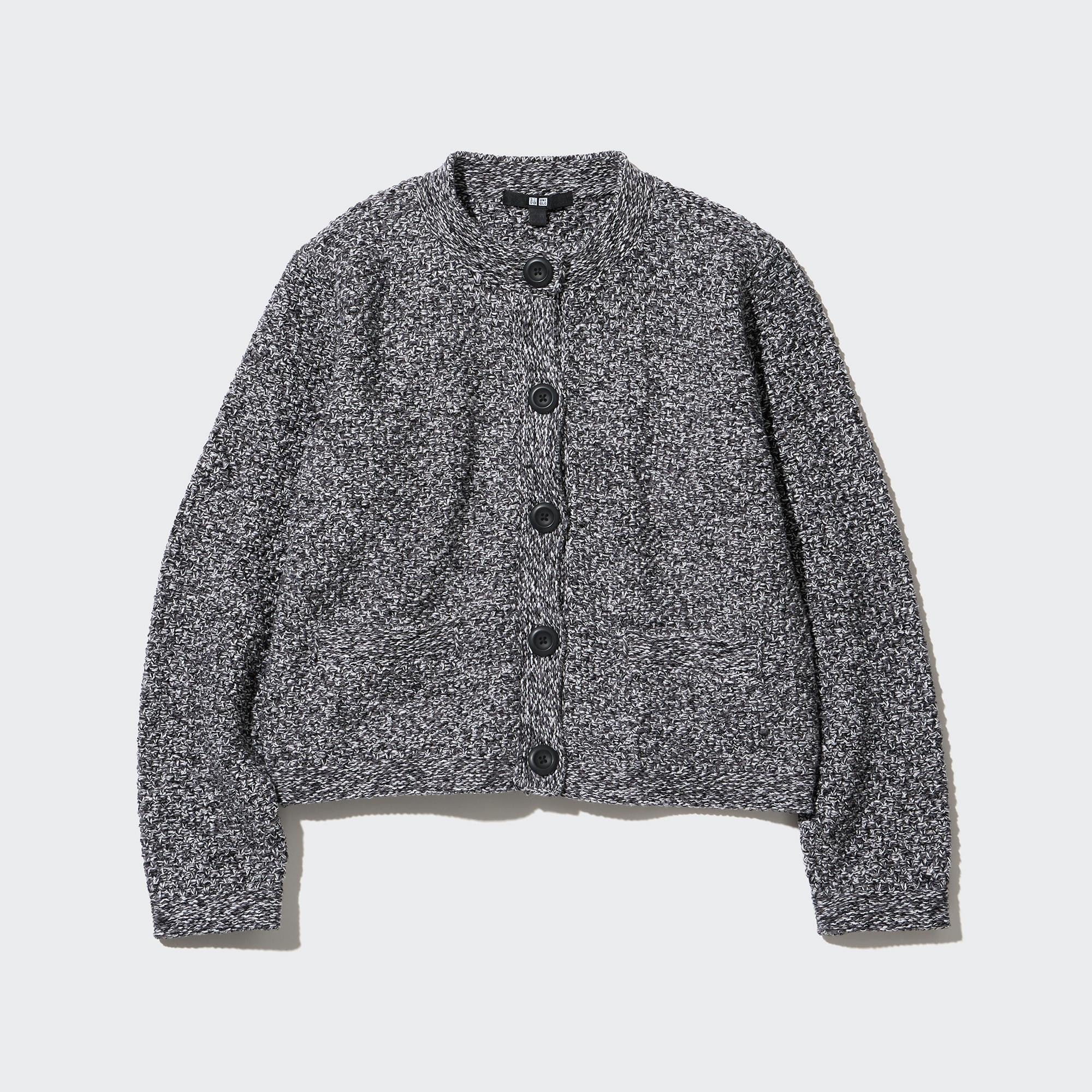 Uniqlo tweed cheap knitted coat