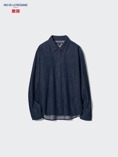 WOMEN'S DENIM LONG SLEEVE SHIRT UNIQLO SG