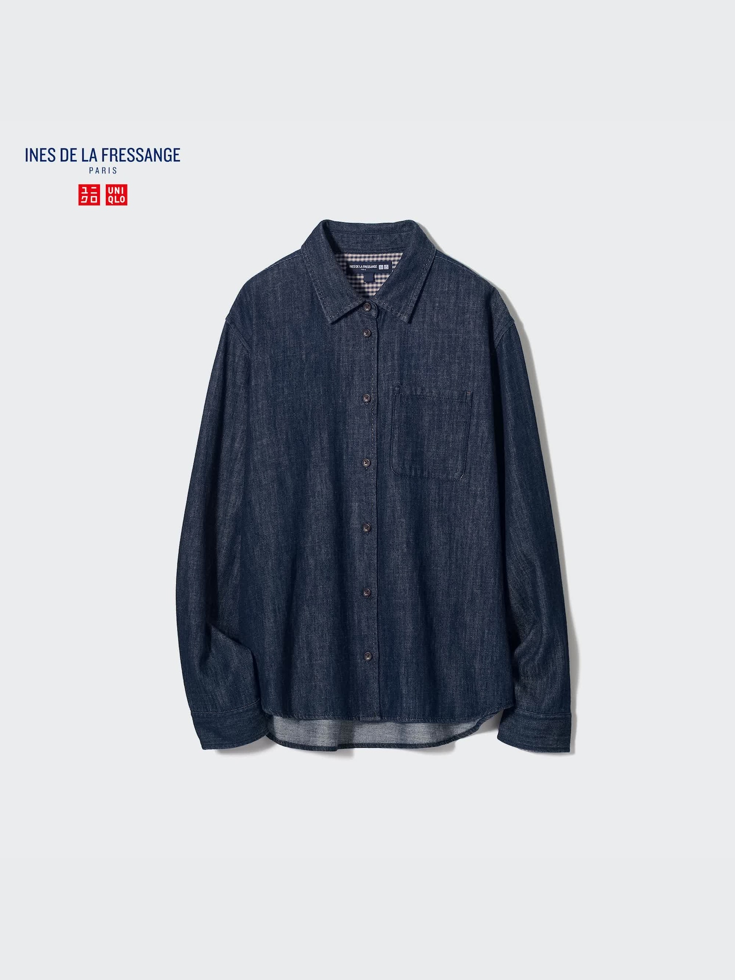 ユニクロUNIQLO イネスINES☆デニムパデッドデニムジャケット☆ネイビーM ユニクロ公式 | デニムパデッドシャツジャケット