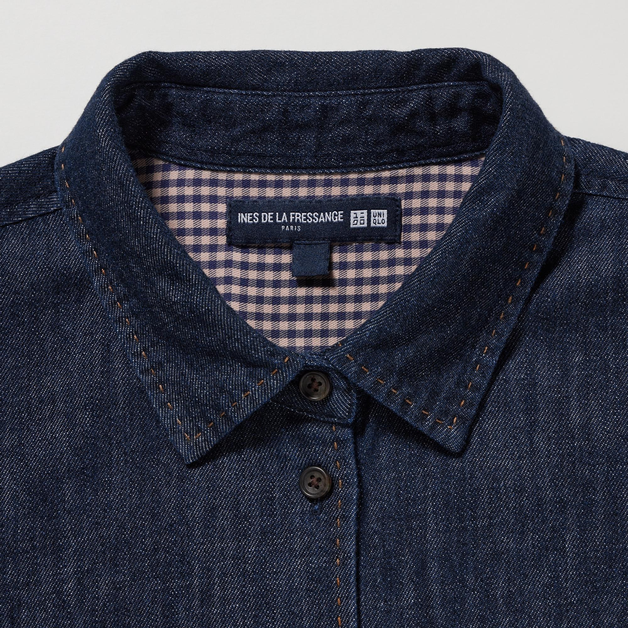 Uniqlo denim best sale long sleeve shirt