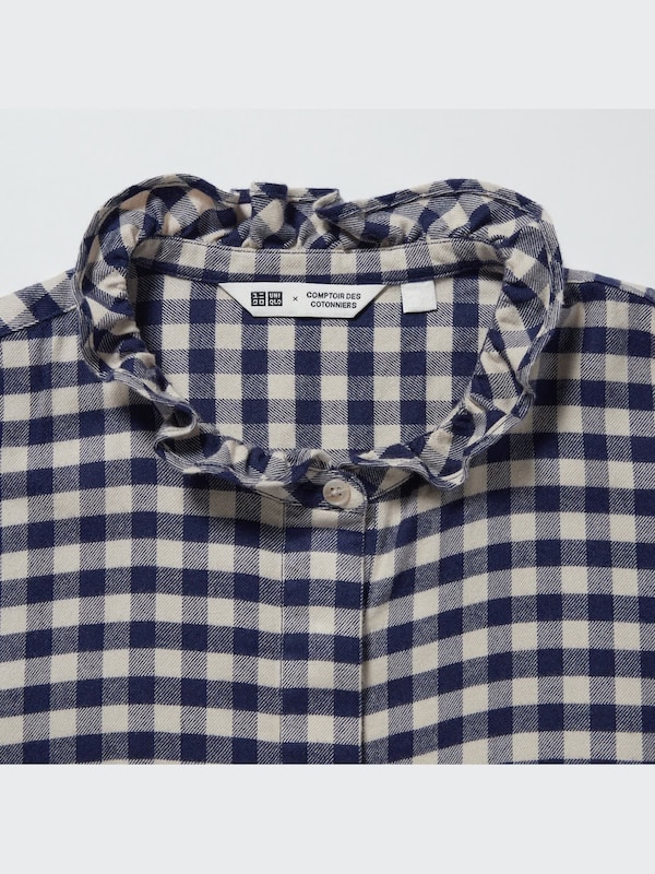 ソフトブラッシュドスタンドカラーシャツ（長袖）