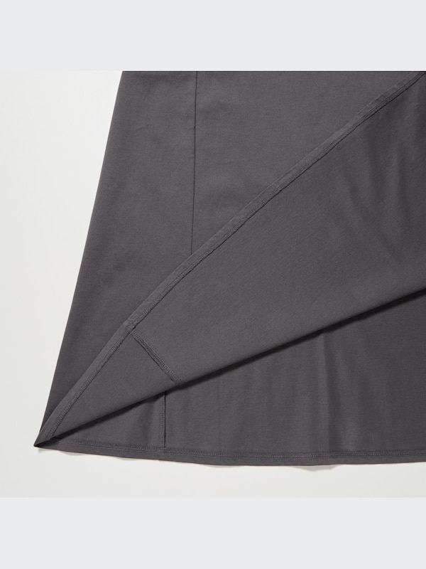 Mercerized Cotton A Line Short Sleeve Dress