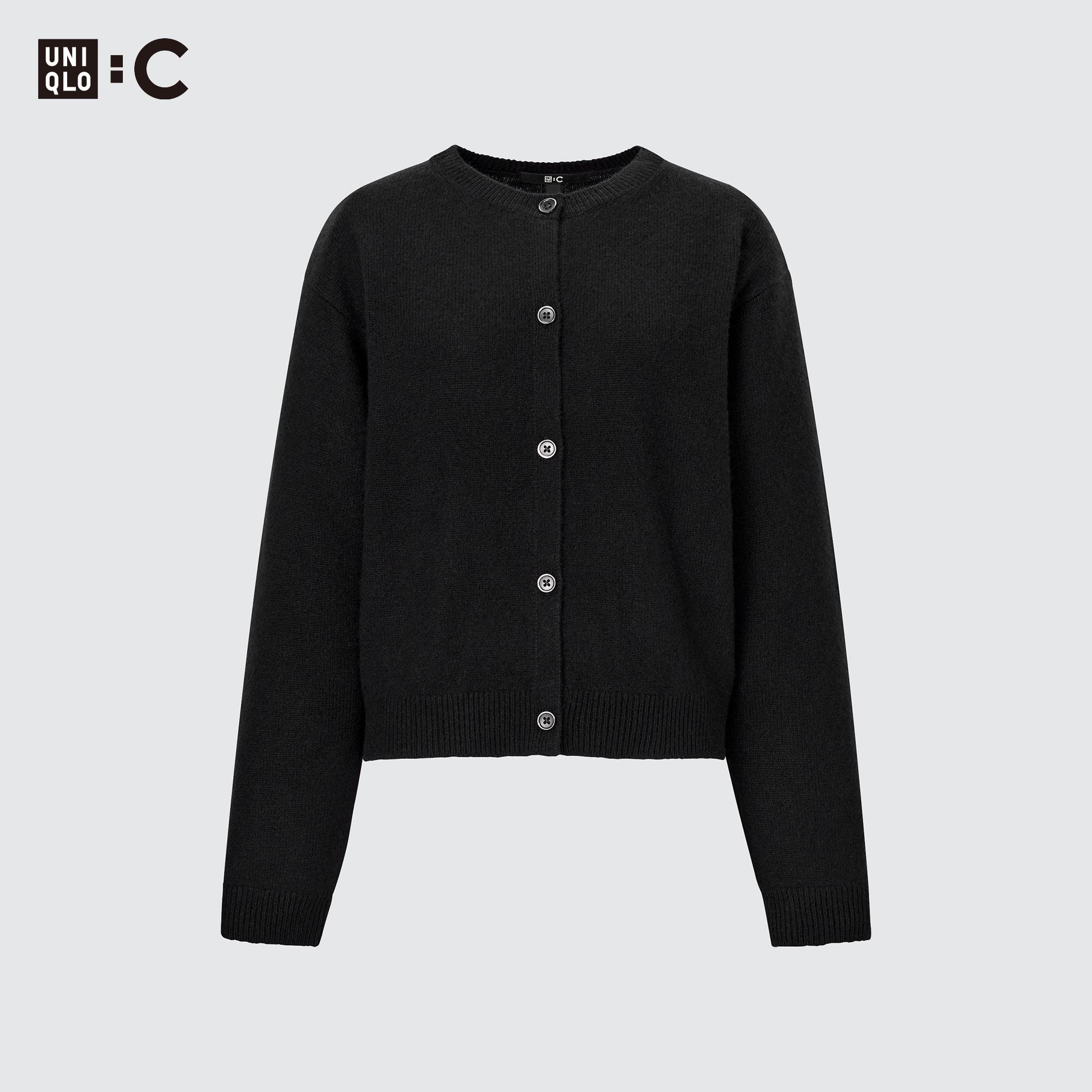 新品タグ付 UNIQLO C カシミヤクルーネックショートカーディガン