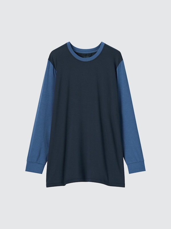 ヒートテッククルーネックT/9分袖