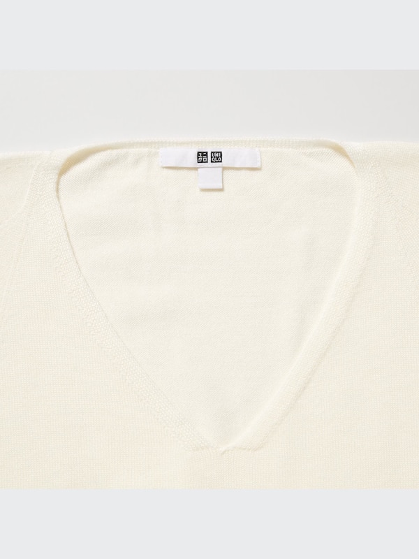 3D Knit V Neck Dolman 3/4 Sleeve Sweater