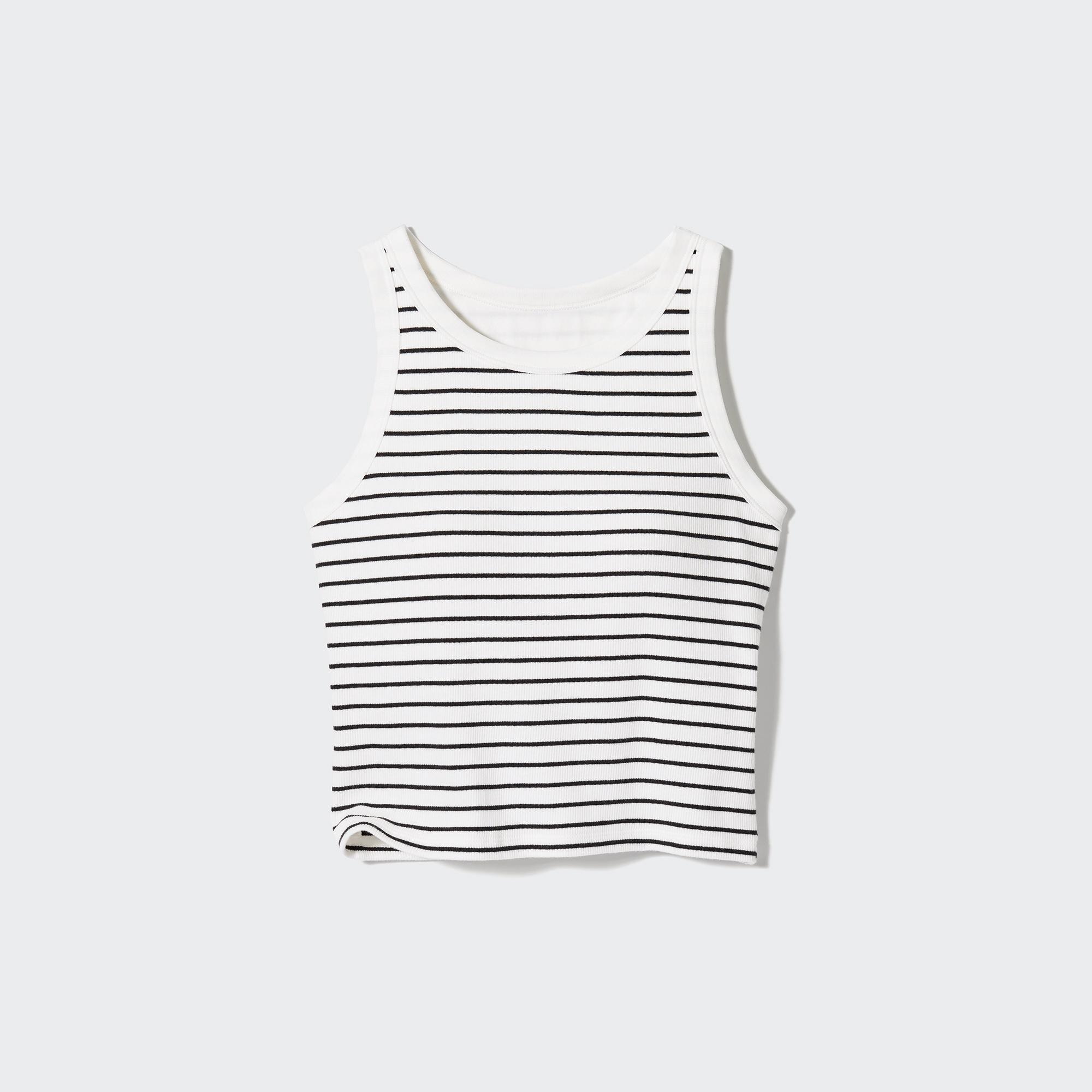 Black and white sleeveless cheap top