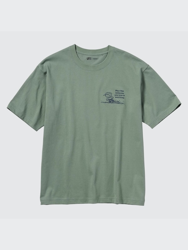 ピーナッツ チャーリー・ブラウンズ・ベースボール・チーム UT グラフィックTシャツ（半袖・オーバーサイズフィット）