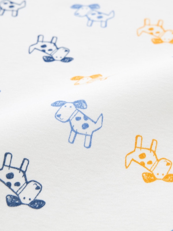 Baju Terusan Rib 1*1 Joy of Print Lengan Panjang