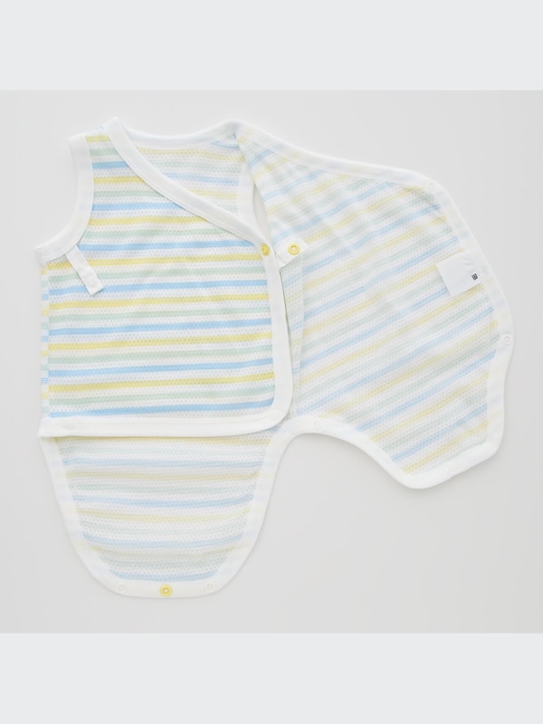 コットンメッシュボディスーツ/ノースリーブ/前開き