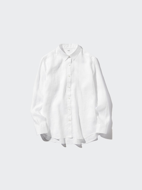 WOMEN'S PREMIUM LINEN LONG SLEEVE SHIRT UNIQLO PH