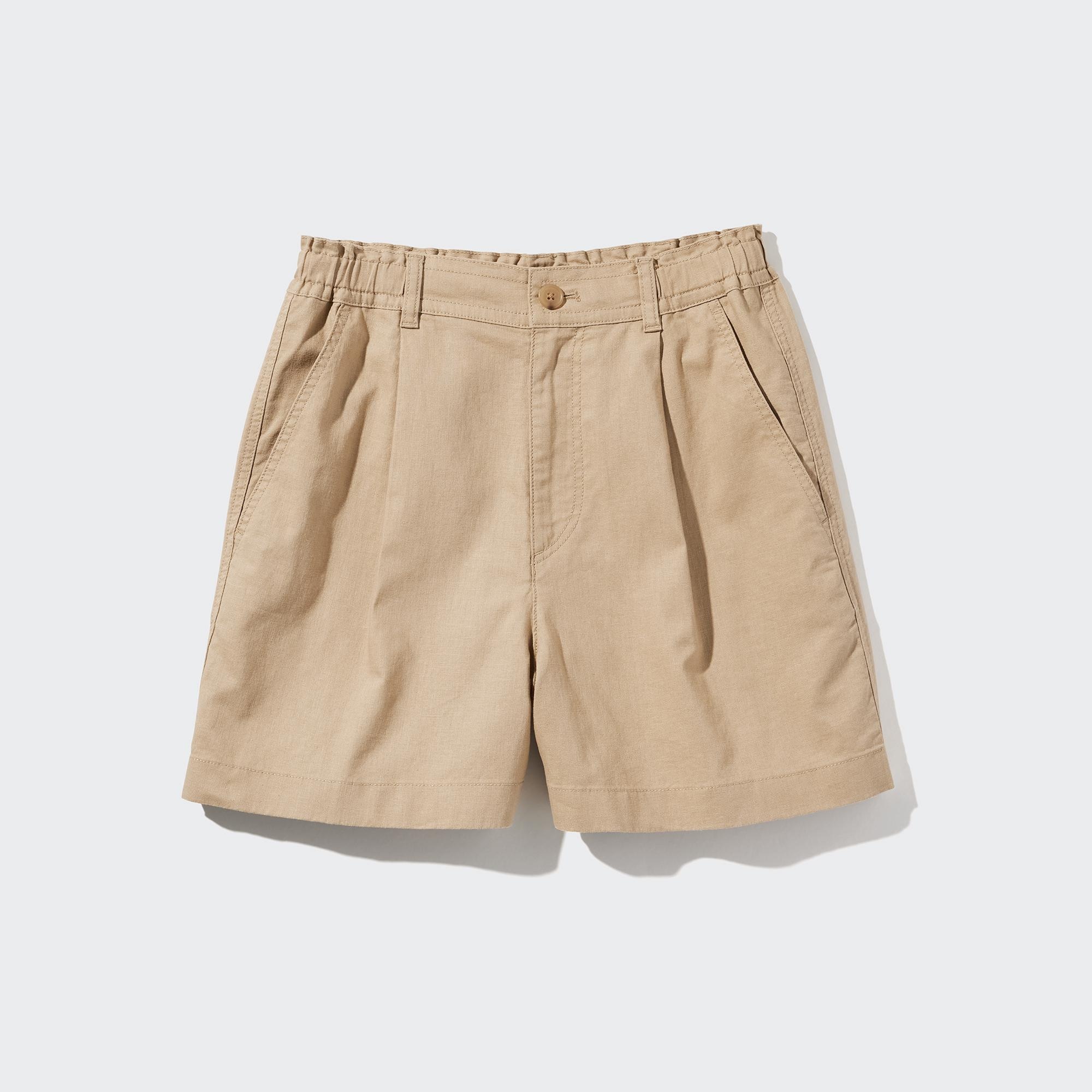 Uniqlo cotton linen relaxed 2024 shorts