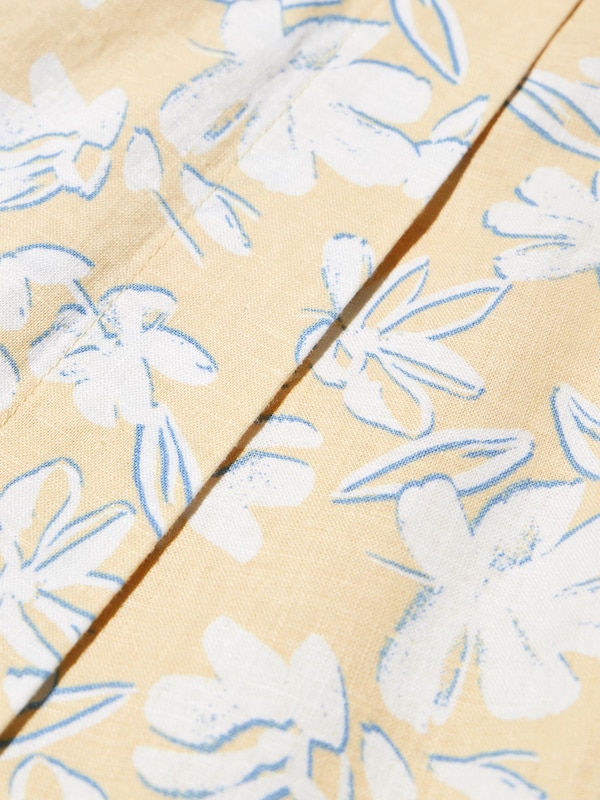 Linen Blend Skort |Printed