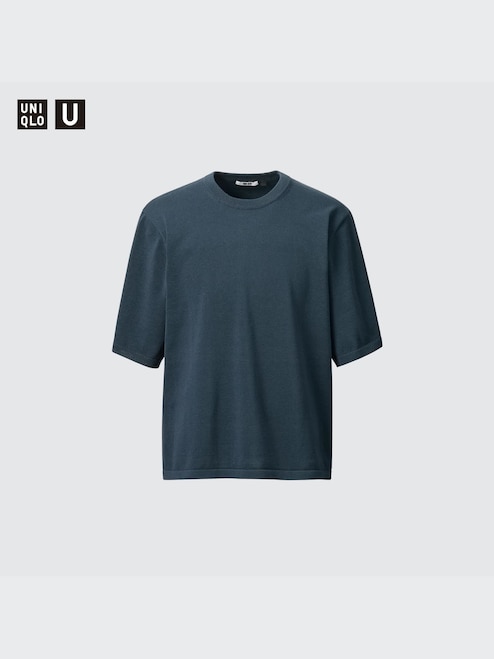MEN'S KNITTED SHORT SLEEVE T-SHIRT UNIQLO PH - Main Image
