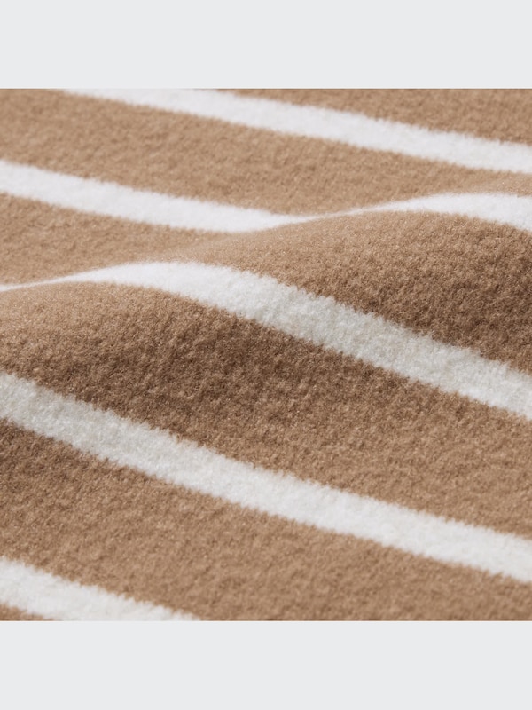 Souffle Yarn High Neck Long Sleeve Sweater (Stripe)