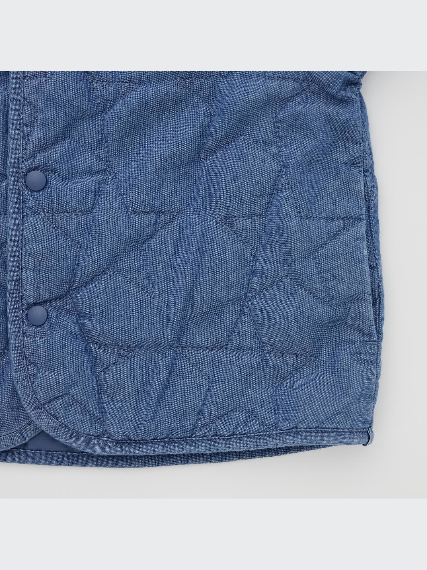 【未開封で発送】90サイズ ユニクロ キルトパデッドカーディガン（ブルー） ユニクロ公式 | キルトパデッドカーディガン