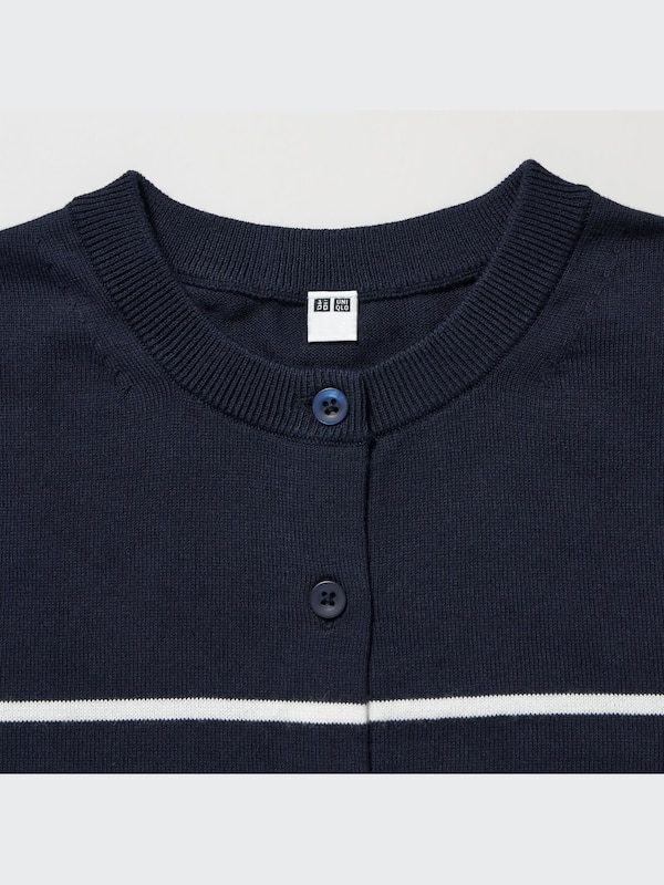 Kardigan Proteksi Sinar UV Kerah Bulat Lengan Panjang (Garis)