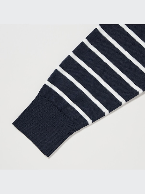 Kardigan Proteksi Sinar UV Kerah Bulat Lengan Panjang (Garis)