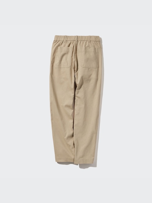 WOMEN'S LINEN COTTON TAPERED PANTS UNIQLO IN