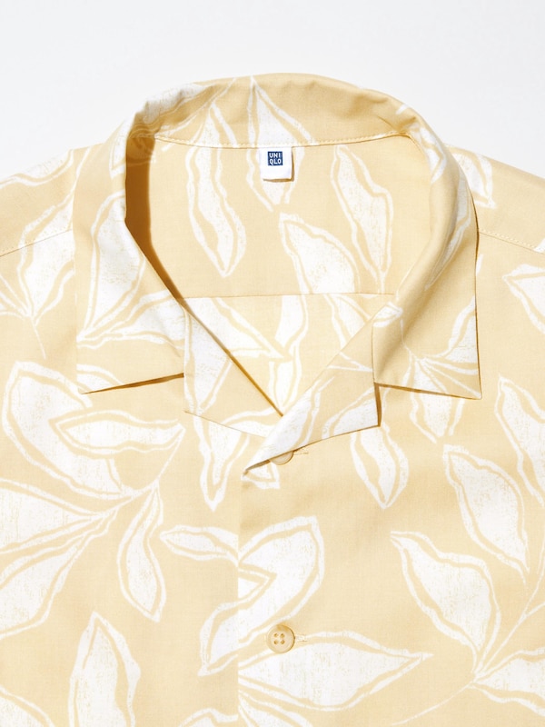 Modal Cotton Open Collar Short Sleeve Shirt