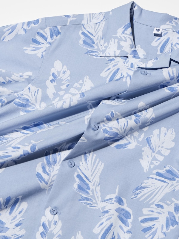 Modal Cotton Open Collar Short Sleeve Shirt