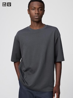 エアリズムコットンオーバーサイズTシャツ/5分袖